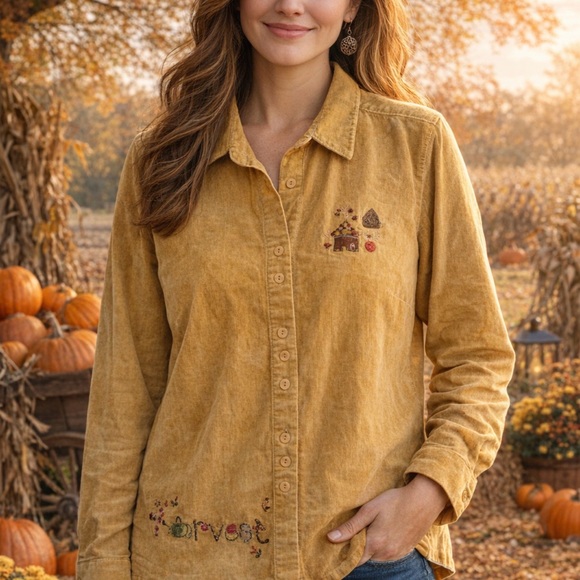 Christopher & Banks Tops - Harvest Embroidered Women's Top